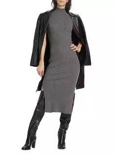 Кашемировое платье-свитер без рукавов Ida Reformation, цвет thunder