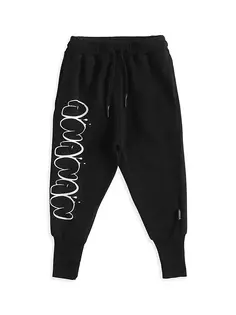 Спортивные брюки с логотипом Little Kid&apos;s &amp; Kid&apos;s Bubbly Nununu, черный