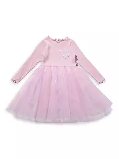 Вязаное многослойное платье с эффектом омбре для маленьких девочек и девочек Daisy Petite Hailey, розовый