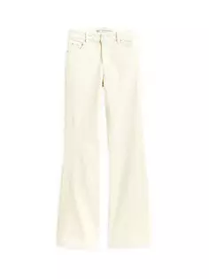 Вельветовые брюки-клеш с высокой посадкой для девочек Tractr, цвет cream