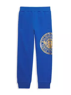 Спортивные брюки с логотипом Little Boy&apos;s &amp; Boy&apos;s Coin Balmain, синий