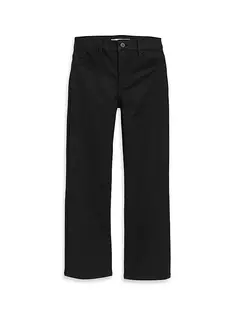 Укороченные брюки-клеш с высокой посадкой для девочек с покрытием Tractr, черный