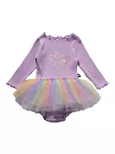 Платье-пачка с эффектом омбре Daisy для маленьких девочек Petite Hailey, фиолетовый