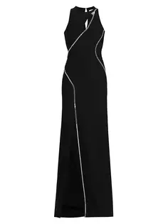 Платье Bevin с вырезами из кристаллов Cinq À Sept, черный