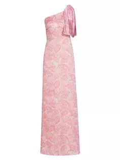 Платье Chelsea на одно плечо с бантом Sachin &amp; Babi, цвет rouge damask rose