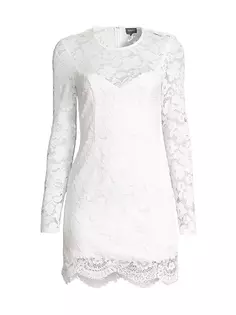 Кружевное мини-платье Breelan Bardot, белый