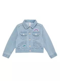 Джинсовая куртка Raie для маленьких девочек и девочек Zimmermann Kids, цвет sky