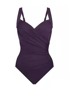 Сплошной купальник Sanibel Miraclesuit Swim, Plus Size, фиолетовый