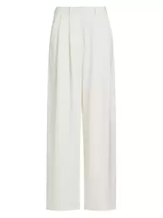 Креповые брюки Eleanor со складками Proenza Schouler White Label, цвет bone