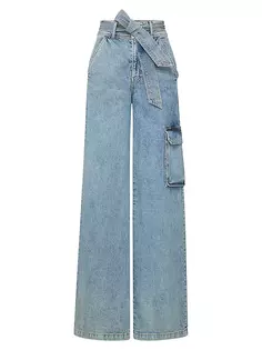 Широкие джинсы-карго Belisa Veronica Beard, цвет silverwood