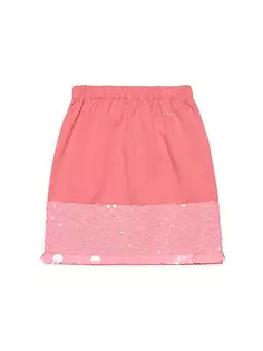 Хлопковая юбка с пайетками для маленьких девочек и девочек Marni, розовый