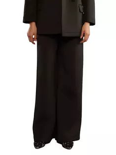 Широкие брюки с высокой талией Cynthia Rowley, черный