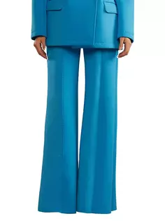 Широкие брюки с высокой талией Cynthia Rowley, синий
