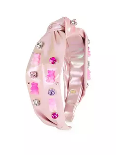 Повязка на голову с конфетами и кристаллами для девочек Bari Lynn, светло-розовый