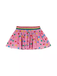 Тюлевая юбка с сердечками для маленьких девочек Stella Mccartney Kids, розовый