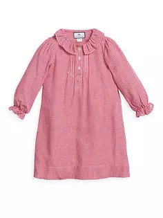Ночная рубашка Victoria Mini в клетку для малышей, маленьких девочек и девочек Petite Plume, красный