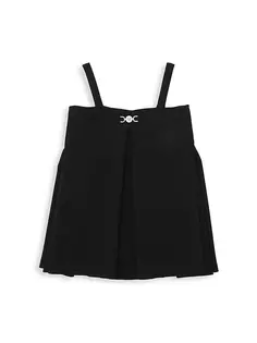 Платье из кади для девочек Versace, черный