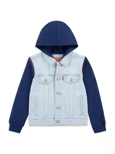 Куртка дальнобойщика с капюшоном для маленьких мальчиков и мальчиков Levi&apos;S, цвет superlight Levis