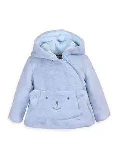 Куртка с карманом и медвежонком для маленьких девочек и маленьких девочек Widgeon, цвет baby blue