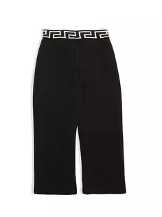 Формальные эластичные брюки для девочек Versace, черный
