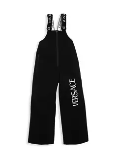 Детские лыжные брюки с логотипом Versace, черный