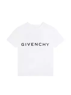 Футболка с логотипом Little Boy&apos;s Mini Me 4G Givenchy, белый