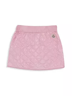 Стеганая юбка для маленьких девочек и девочек Moncler, розовый
