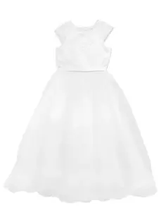 Кружевное платье Helena для маленьких девочек и девочек с вышивкой Us Angels, белый