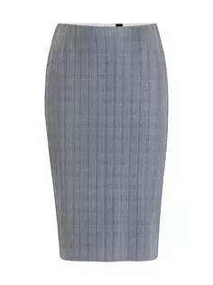 Плиссированная юбка-карандаш в клетку Boss, цвет patterned