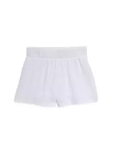 Хлопковые шорты для маленьких девочек и девочек, связанные крючком Splendid, белый