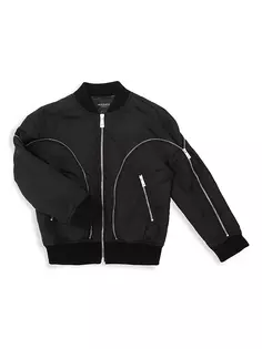 Нейлоновая стеганая куртка для мальчика Versace, черный