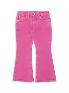 Расклешенные джинсы для маленьких девочек и девочек Versace, цвет waterlily