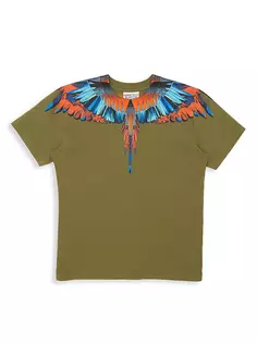 Футболка Travel Wings для маленьких мальчиков и мальчиков Marcelo Burlon, цвет military orange