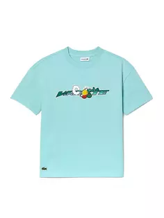 Футболка с круглым вырезом и логотипом Little Kid&apos;s для детей Lacoste, мультиколор