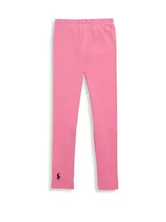 Эластичные леггинсы для маленьких девочек Polo Ralph Lauren, розовый