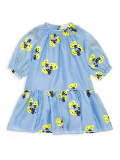 Мини-платье Eliza для маленьких девочек и девочек Tanya Taylor, цвет lily haze
