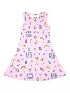 Лимонадное платье без рукавов для маленьких девочек, маленьких девочек и девочек Bellabu Bear, ярко-розовый