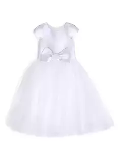 Платье Elizabeth для маленьких девочек и девочек с цветочной аппликацией Zoe, белый
