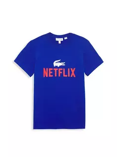Детская футболка Netflix 360 Lacoste, цвет cobalt