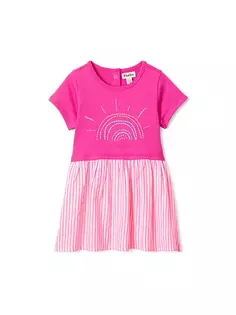 Многослойное платье Sunshine Rainbow для маленьких девочек и маленьких девочек Hatley, фиолетовый