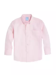 Рубашка на пуговицах из поплина для маленьких мальчиков и мальчиков Bella Bliss, розовый