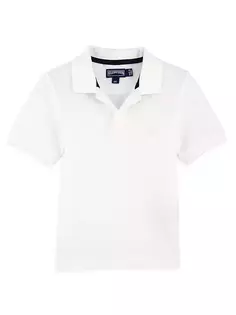 Рубашка-поло из хлопка пике для маленьких детей и детей Vilebrequin, белый