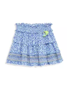 Мини-юбка Ariel для маленьких девочек и девочек Poupette St Barth, синий