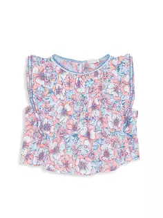 Янтарная блузка для маленьких девочек и девочек Poupette St Barth, мультиколор