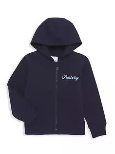 Толстовка на молнии с логотипом Little Boy&apos;s &amp; Boy&apos;s Sutton Burberry, синий