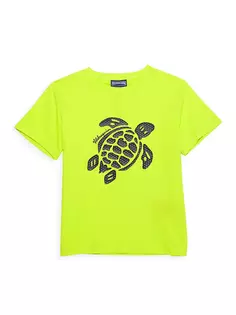Футболка Little Boy&apos;s &amp; Boy&apos;s с черепаховым принтом Vilebrequin, цвет citronella