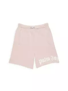 Флисовые шорты с логотипом для маленьких девочек и девочек Palm Angels, розовый