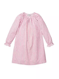Антикварная ночная рубашка Delphine с тиснением для малышей, маленьких девочек и девочек Petite Plume, красный