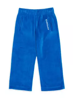 Велюровые спортивные брюки с логотипом Little Boy&apos;s &amp; Boy&apos;s Khrisjoy, цвет royal