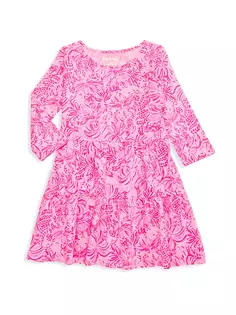 Мини-платье Geanna для маленьких девочек и девочек Lilly Pulitzer Kids, цвет pink blossom